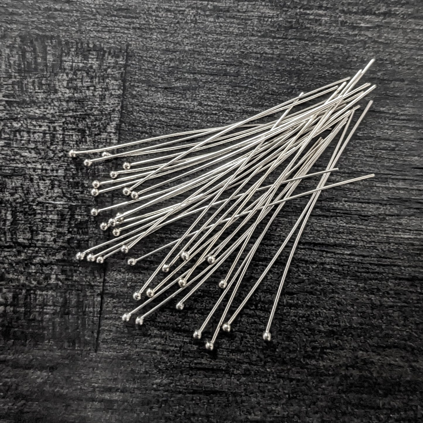 Sterling Silver Ball Headpins, 26 gauge - sold in sets of 10