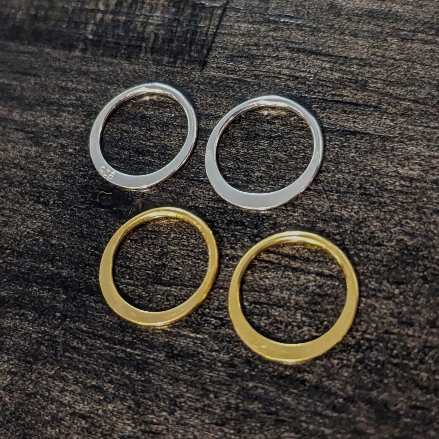 Bali Hammered Circle Links, 12mm diameter - sold by the pair