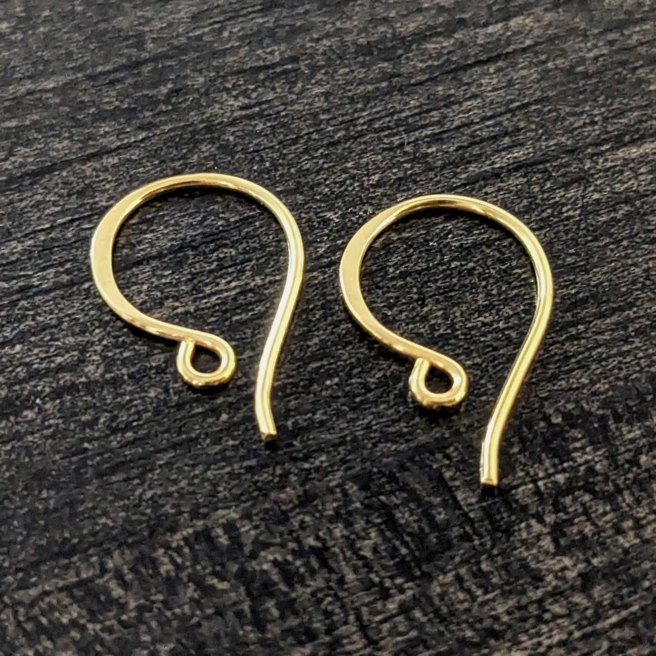 Bali Hammered Ear Wires, 17mm x 11mm, 20 gauge - sold by the pair