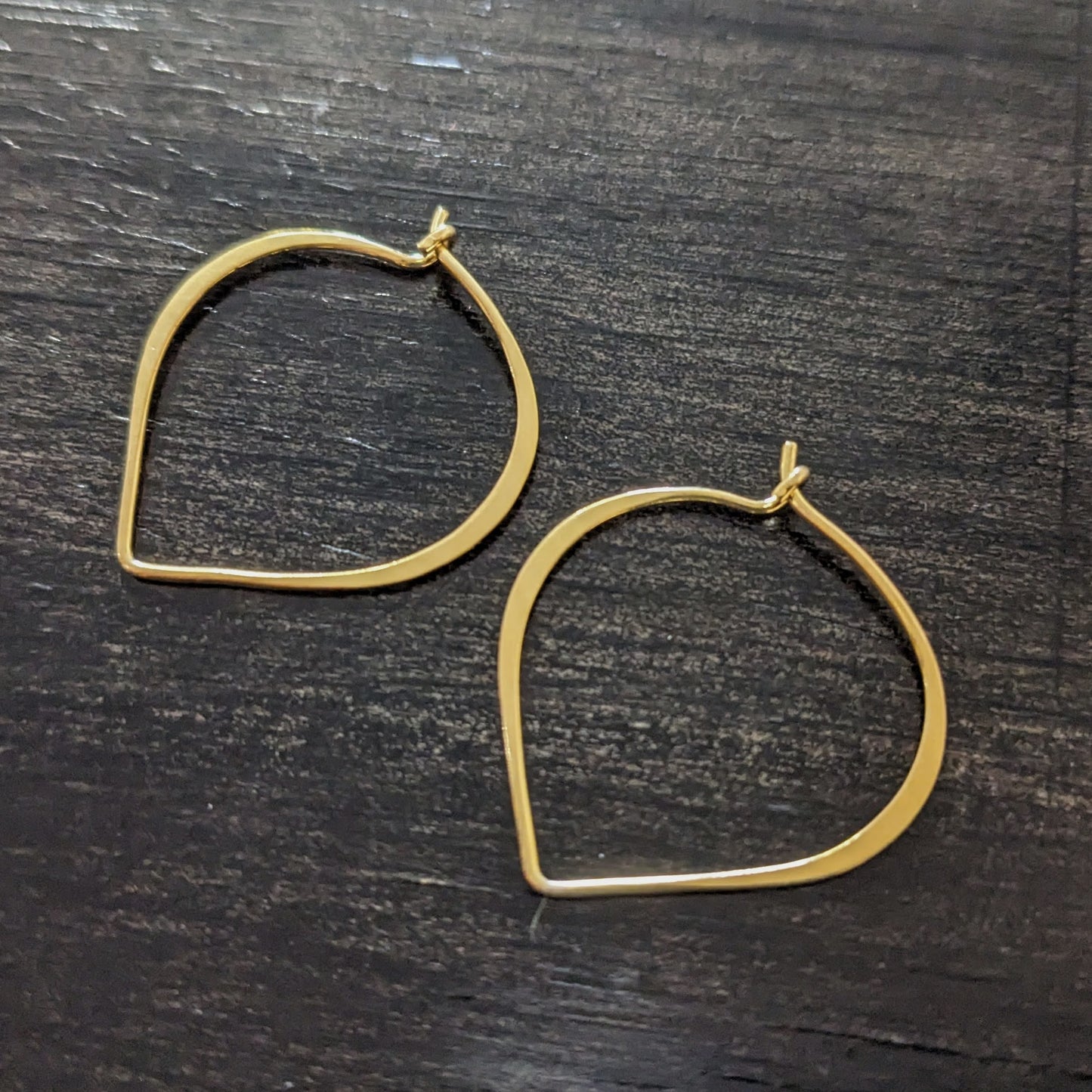 REDUCED/CLOSEOUT Bali Lotus Hoop Earrings, 25mm x 22mm, 20 gauge - sold by the pair