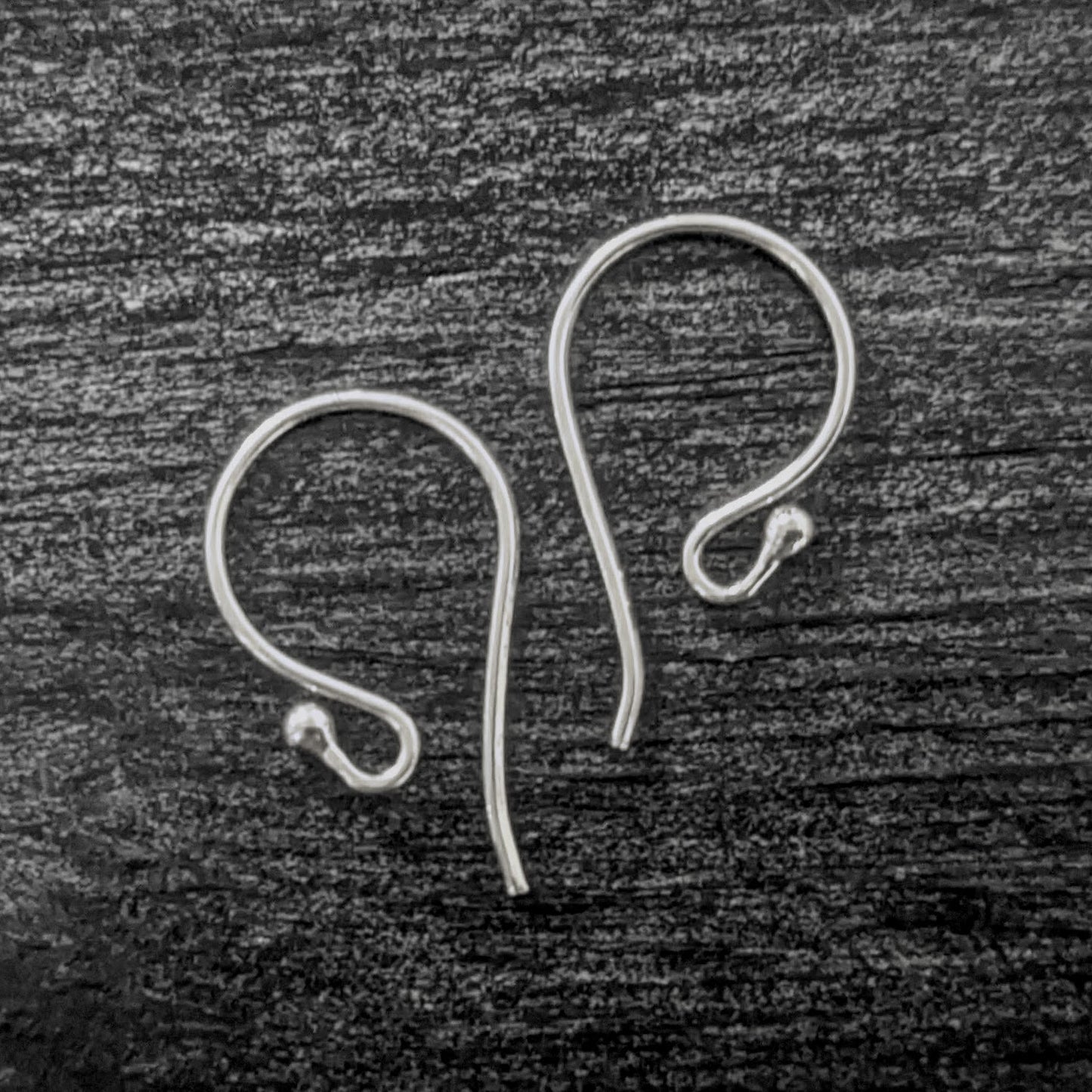 Bali MINI Ball Ear Wires, 9.5mm x 15.5mm, 21 gauge - sold by the pair