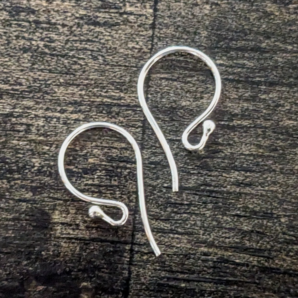 Bali MINI Ball Ear Wires, 9.5mm x 15.5mm, 21 gauge - sold by the pair