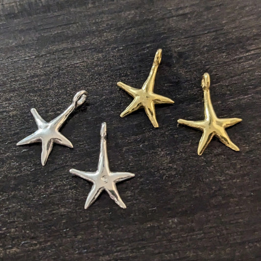 Bali Starfish Charms, 15.3mm x 10.5mm - sold individually