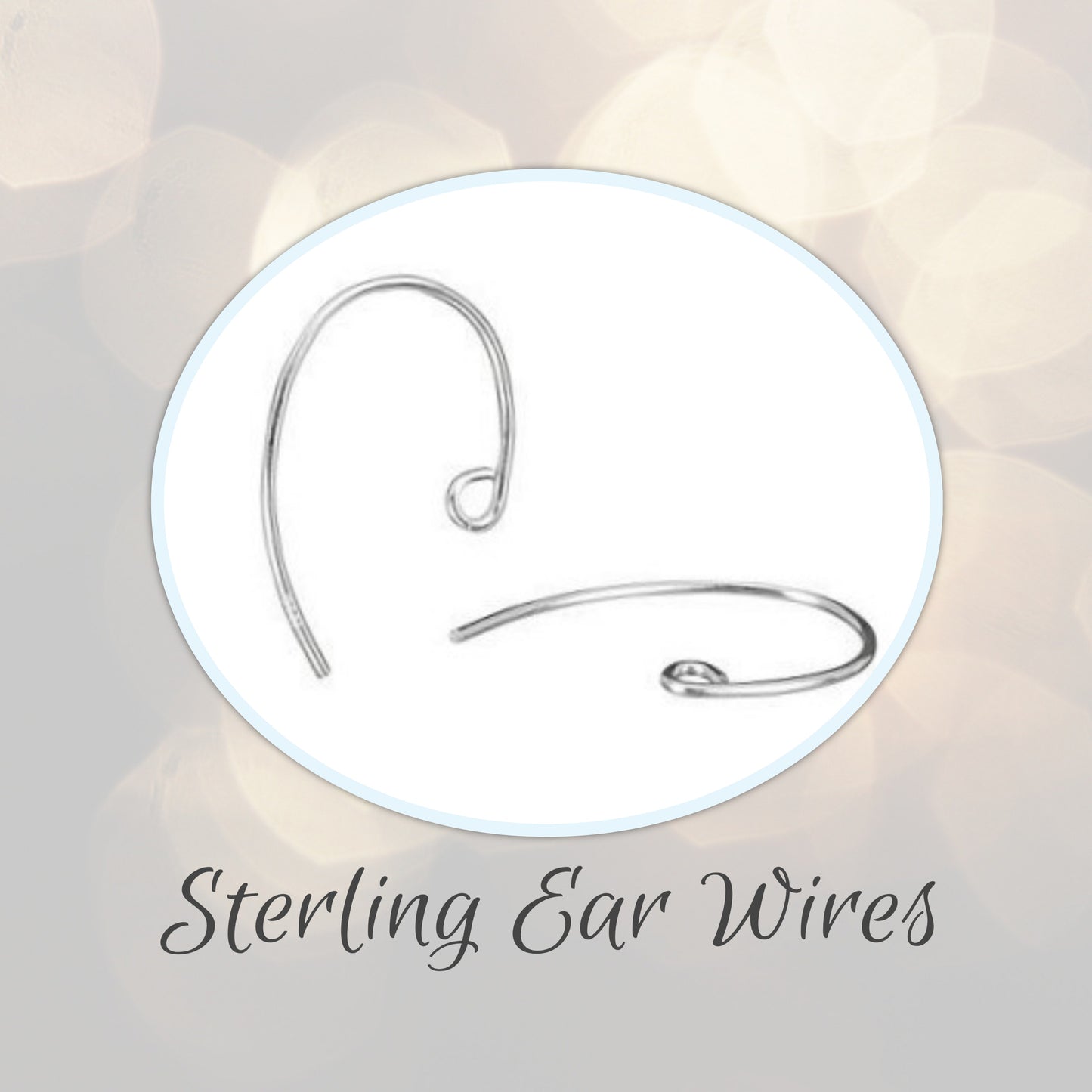 Bass Clef Ear Wires in Sterling Silver, 20mm long, 21 gauge - sold by the pair