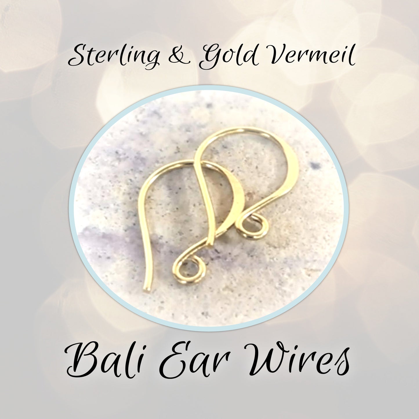 Bali Hammered Ear Wires, 17mm x 11mm, 20 gauge - sold by the pair