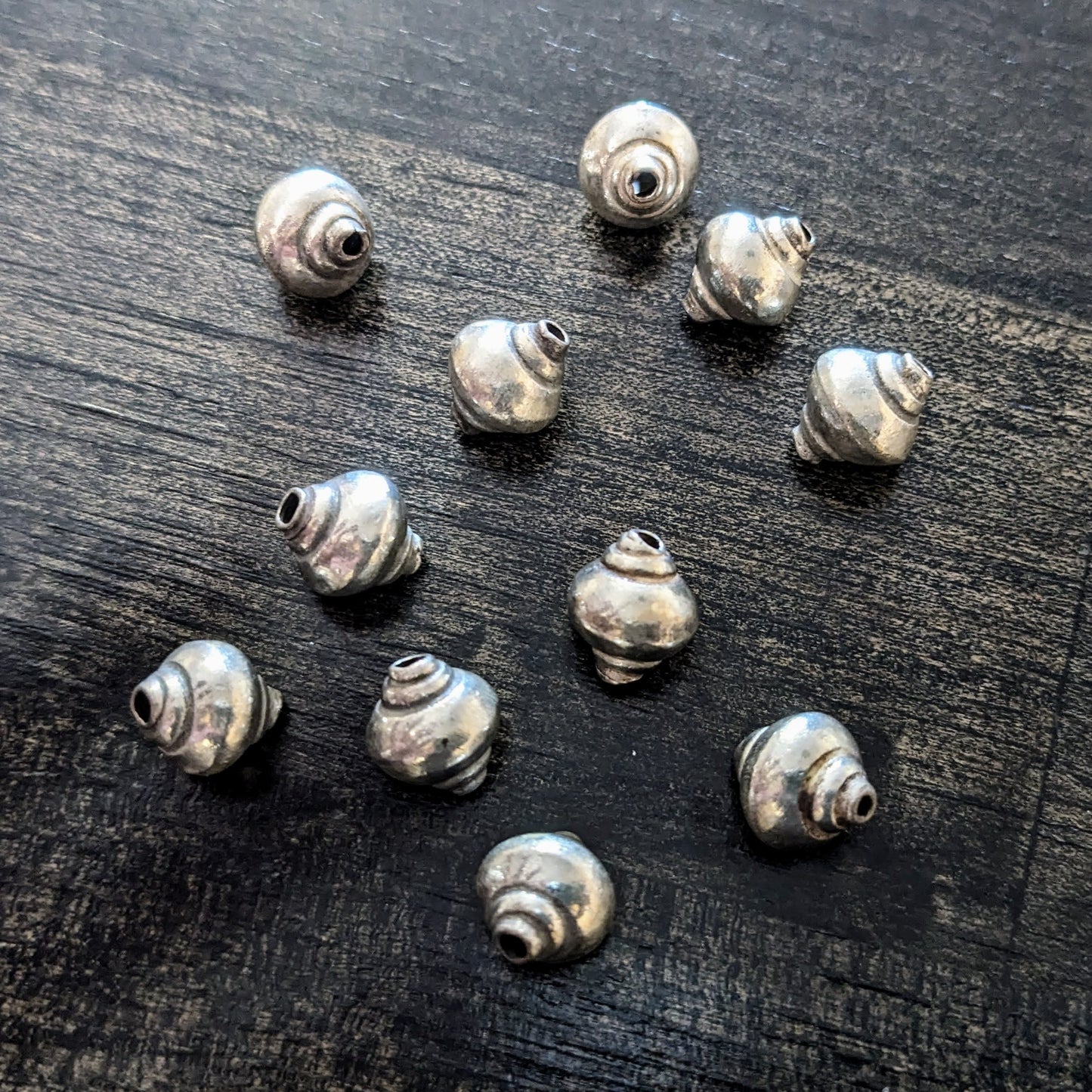 CLOSEOUT Hill Tribe Fine Silver Bicone Beads, 8.5mm x 9mm - sold individually