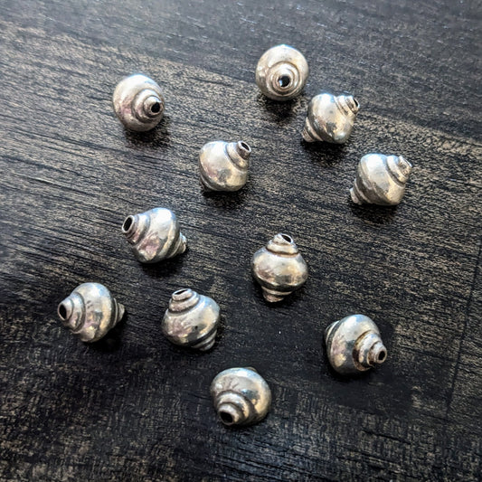 CLOSEOUT Hill Tribe Fine Silver Bicone Beads, 8.5mm x 9mm - sold individually