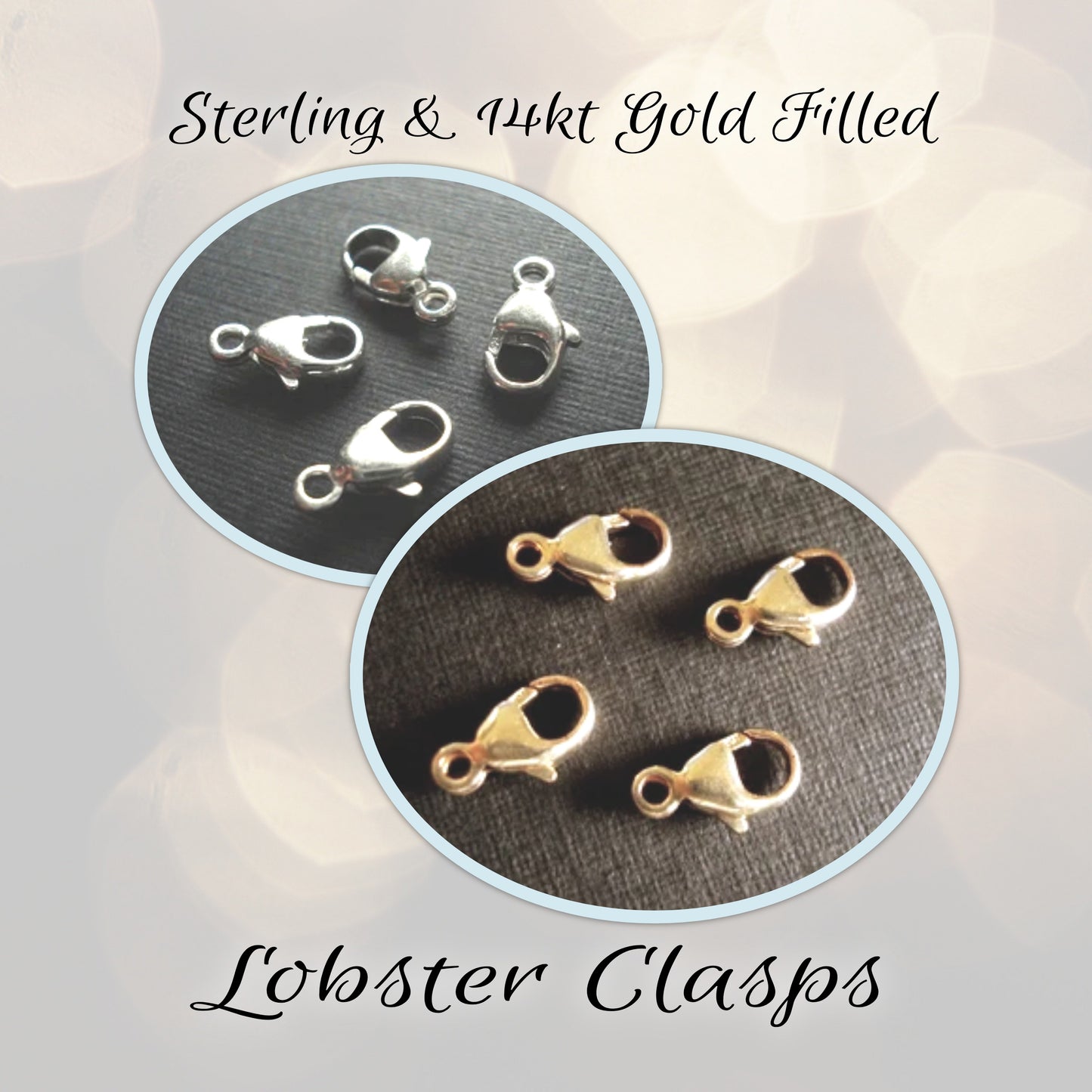 Lobster Clasps, 9mm long - sold individually