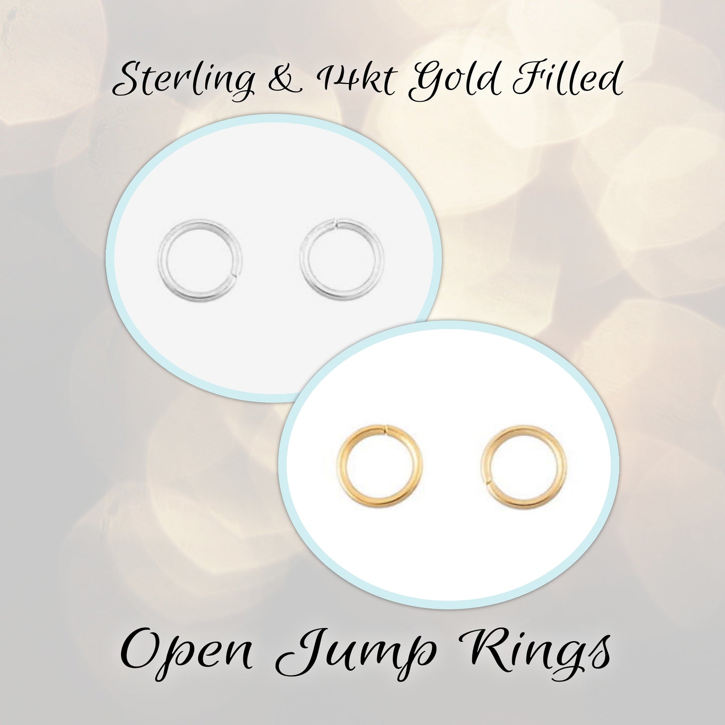 Arrives Monday! Open Round Jump Rings in Sterling or 14kt Gold Filled - sold individually