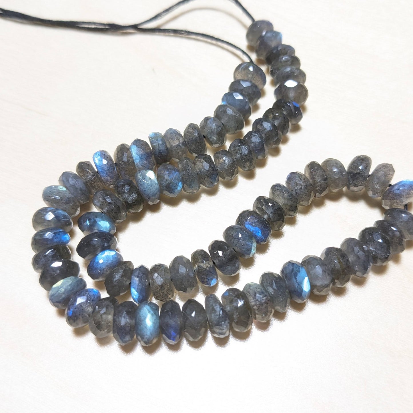 AAA Labradorite Faceted Rondelle Beads, Choose a Size & Quantity