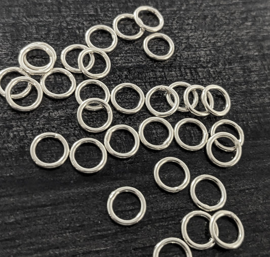 Bali Round Jump Rings in sterling or gold vermeil - sold in sets of 10