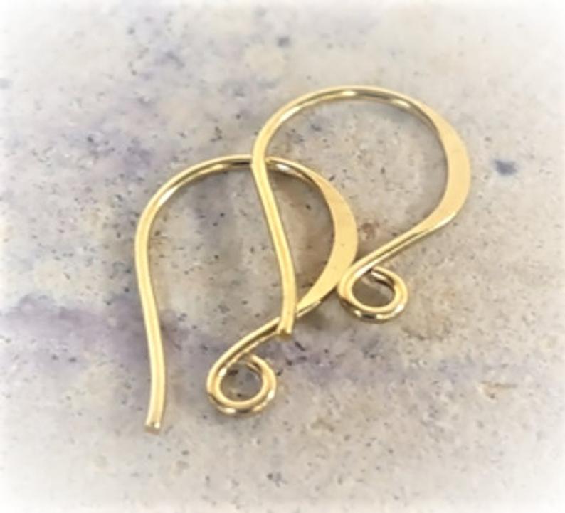 Bali Hammered Ear Wires, 17mm x 11mm, 20 gauge - sold by the pair