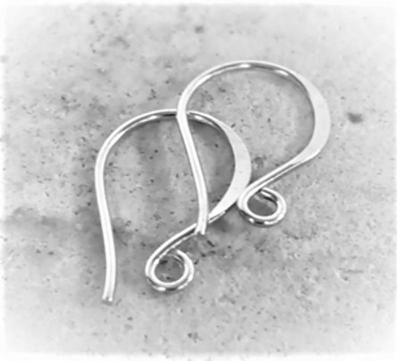 Bali Hammered Ear Wires, 17mm x 11mm, 20 gauge - sold by the pair