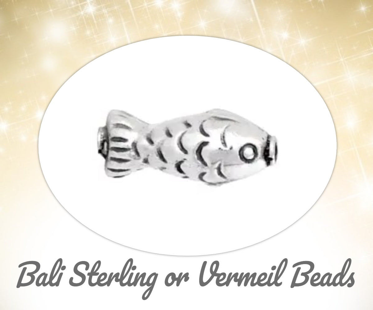 Bali Koi Fish Beads, 13mm x 5.3mm (1mm hole) - sold individually